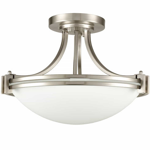 Brushed Nickel Ceiling Light Glass Ceiling Lighting Fixture