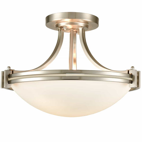 Brushed Nickel Ceiling Light Glass Ceiling Lighting Fixture