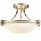 Brushed Nickel Ceiling Light Glass Ceiling Lighting Fixture