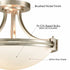 Brushed Nickel Ceiling Light Glass Ceiling Lighting Fixture
