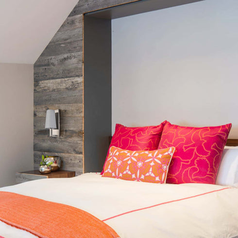 Brushed Nickel Wall Sconce with Grey Fabric Shade 2 Pack