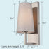 Brushed Nickel Wall Sconce with Grey Fabric Shade 2 Pack