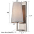 Brushed Nickel Wall Sconce with Grey Fabric Shade 2 Pack