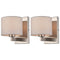 Brushed Nickel Wall Sconces Set of Two Modern Wall Lamp with Fabric Shade