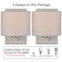 Brushed Nickel Wall Sconces Set of Two Modern Wall Lamp with Fabric Shade