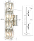 Chrome Crystal Wall Sconce Modern 4-Light Bathroom Vanity Light Fixture