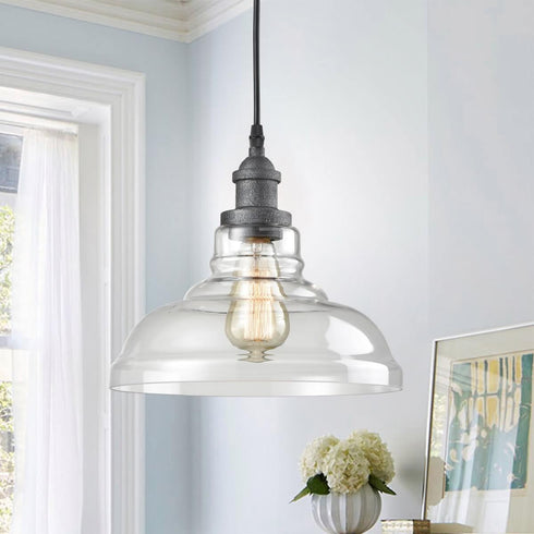 Clear Glass Rustic Kitchen Island Pendant lighting Fixture