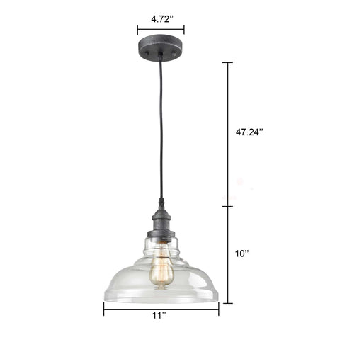 Clear Glass Rustic Kitchen Island Pendant lighting Fixture