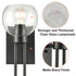 Clear Glass Wall Sconce Black Wall Lighting with Globe Shade