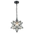 Cetona Contemporary Moravian Star Clear Glass Pendant Lights, 14” Diameter
