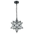 Cetona Contemporary Moravian Star Clear Glass Pendant Lights, 14” Diameter