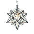 Cetona Contemporary Moravian Star Clear Glass Pendant Lights, 14” Diameter
