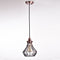 Cracked Glass Wire Cage Pendant Light, Red Antique Copper