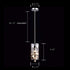 Modern Crystal Pendant Light Mini Glass Cylinder Fixture