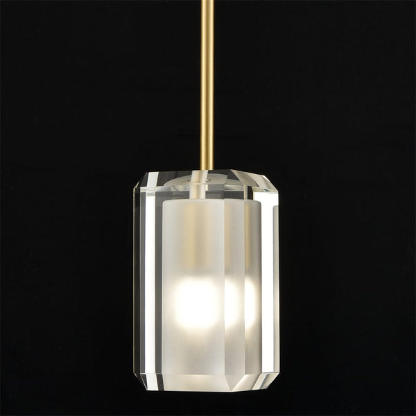 Crystal Pendant Light Fixture Adjustable Hanging Lamp