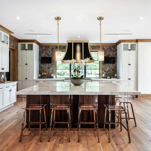 Crystal Pendant Light Fixture Adjustable Hanging Lamp