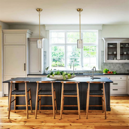 Crystal Pendant Light Fixture Adjustable Hanging Lamp