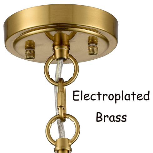 Crystal Pendant Light Fixture Adjustable Hanging Lamp