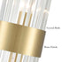 Crystal Wall Sconces Set of 2 Brass Gold Wall Light Fixture