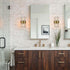 Crystal Wall Sconces Set of 2 Brass Gold Wall Light Fixture