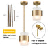 Modern Adjustable Pendant Light Fixtures Over Kitchen Island Lighting Ceiling Hanging Metal Industrial Mini Cylinder Pendant Lighting Frosted Glass Shade