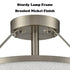 Drum Chandelier Ceiling Light Fixture Brushed Nickle Dimmable LED Light