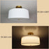 Gold Led Flush Mount Ceiling Light Drum White Fabric Shade 3000k-5500k,24W,1600LM