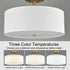 Drum Shade Semi Flush Mount Ceiling Light Brass LED Ceiling Light Fixture