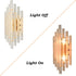 Contemporary Frosted Crystal Wall Sconce Gold Wall Light Fixture
