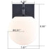 Modern Black Globe Sconce - 2 Light