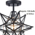 Black Moravian Star Ceiling Light Clear Glass Shade