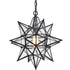 16 Inch Modern Star Pendant Light Boho Black Hanging Pendant Light