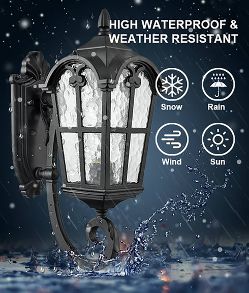 Exterior Porch Wall Light Fixture Black Wall Lantern Outdoor