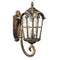 Exterior Wall Light Glass Shade Waterproof Wall Lantern Brass with Rust