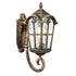 Exterior Wall Light Glass Shade Waterproof Wall Lantern Brass with Rust
