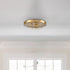 Rovigo Modern Brass Flush Mount Ceiling Light Seeded Glass Shade-3 Lights