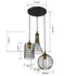 Farmhouse 3-Light Chandelier Hanging Caged Cluster Pendant