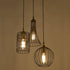 Farmhouse 3-Light Chandelier Hanging Caged Cluster Pendant