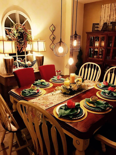 Farmhouse 3-Light Chandelier Hanging Caged Cluster Pendant