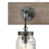 Farmhouse 3 Light Mason Jar Bathroom Vanity Lighting Wood & Glass