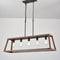 Farmhouse 5-Light Chandeliers for Dining Room Rustic Wood Grain Finish