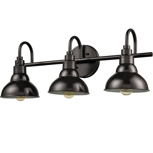 Farmhouse Bath Vanity Wall Light 3-Light Barn Sconce Oil Rubbed Bronze