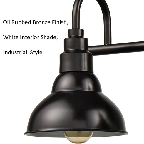 Farmhouse Bath Vanity Wall Light 3-Light Barn Sconce Oil Rubbed Bronze