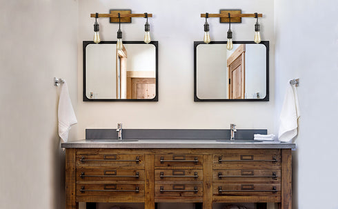 Farmhouse Bathroom Vanity Light Over Mirror 3-Light