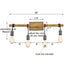 Farmhouse Bathroom Wall Light Over Mirror 4-Light