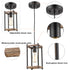 Farmhouse Black Metal Wire Cage Hanging Pendant Light Fixtures for Kitchen