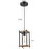 Farmhouse Black Metal Wire Cage Hanging Pendant Light Fixtures for Kitchen