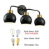 Farmhouse Black Wall Sconce Bathroom Globe Vanity Wall Lighting Industrial 3-Light Fixture Over Mirror for Bathroom Living Room Bedroom