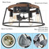 Farmhouse Caged Ceiling Fans with Lights Remote Control