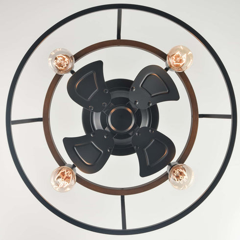 Farmhouse Caged Ceiling Fans with Lights Remote Control